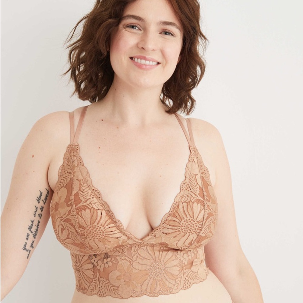 Aerie Garden Party Lace Strappy Bralette